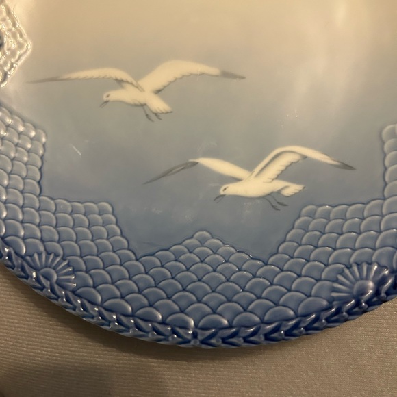 Bing & Grondahl Double Handled Blue & White Porcelain 10” Plate for Serving - Picture 8 of 9